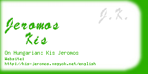 jeromos kis business card